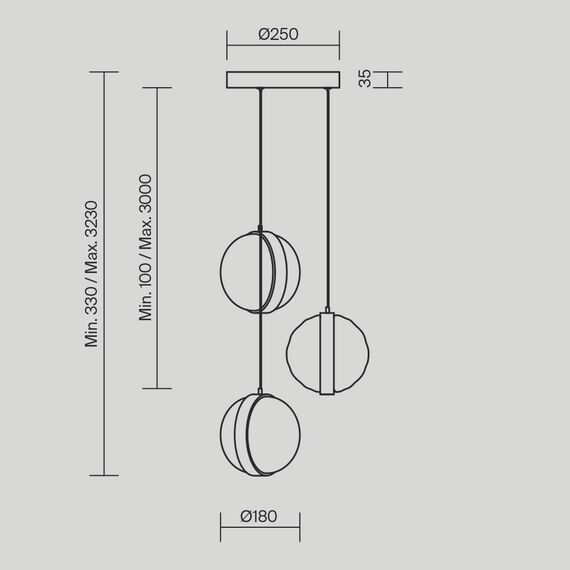 Подвесной светильник Maytoni MOD379PL-L17B3K, изображение 8