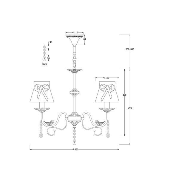 Люстра Freya FR5122PL-05WG, изображение 10