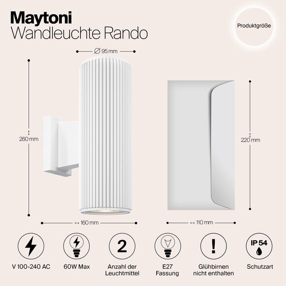 Настенный светильник (бра) Outdoor O419WL-02W, изображение 13