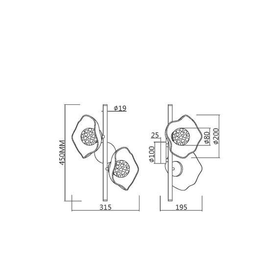 Настенный светильник (бра) Maytoni MOD207WL-02BS, изображение 2