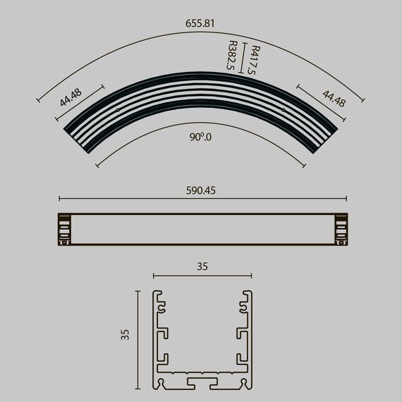 Комплектующие к светодиодной ленте Led Strip ALM-3535R-B-D-90°-0.8M, изображение 11