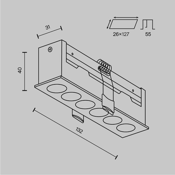 Встраиваемый светильник Technical DL065-12W3-6K-B, изображение 8