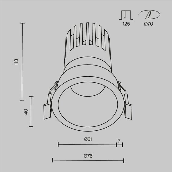 Встраиваемый светильник Technical DL118-15W-4K-W, изображение 13