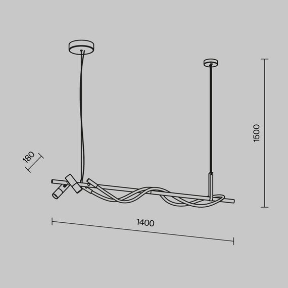 Подвесной светильник Maytoni MOD166PL-L30GB3K, изображение 2