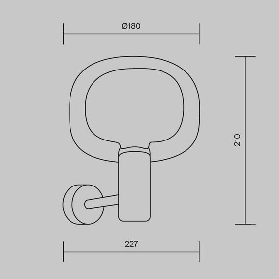 Настенный светильник (бра) Maytoni MOD411WL-01G, изображение 12