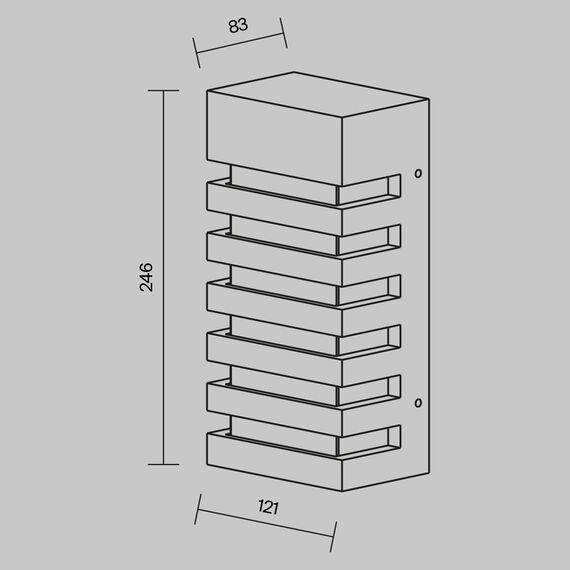 Настенный светильник (бра) Outdoor O034WL-01B, изображение 7