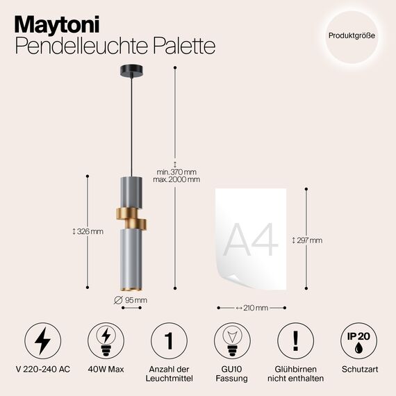 Подвесной светильник Maytoni MOD303PL-01CFL2, изображение 5