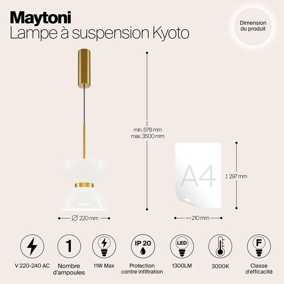 Подвесной светильник Maytoni MOD178PL-L11G3K, изображение 10