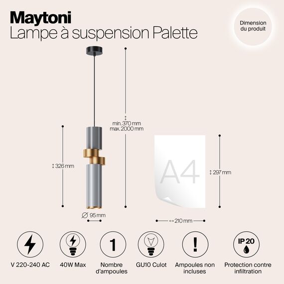 Подвесной светильник Maytoni MOD303PL-01CFL2, изображение 3
