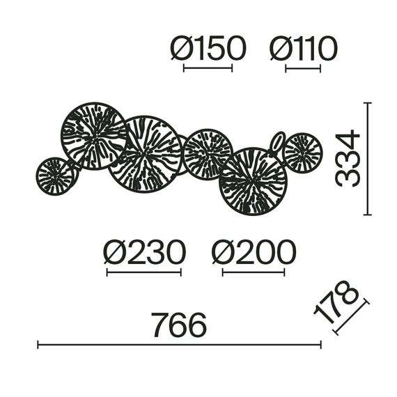 Настенный светильник (бра) Maytoni MOD082WL-04G, изображение 5