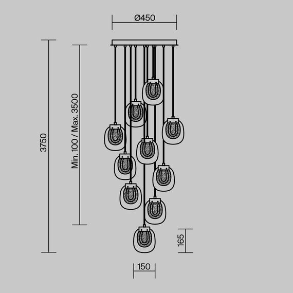 Подвесной светильник Maytoni MOD367PL-L30BBSK, изображение 7