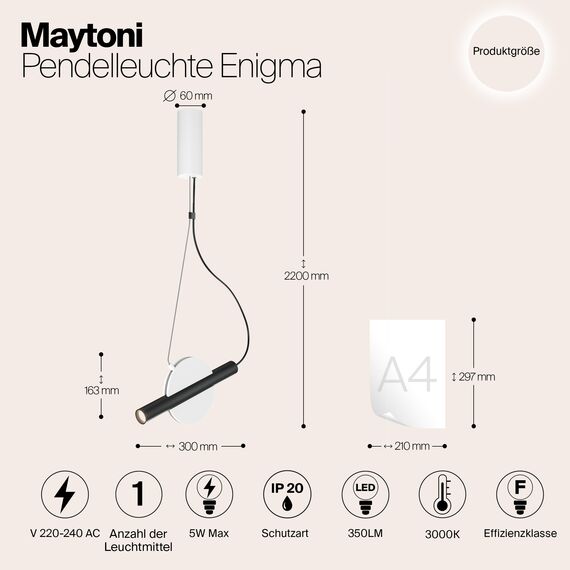 Подвесной светильник Maytoni MOD150PL-L5W3K, изображение 4