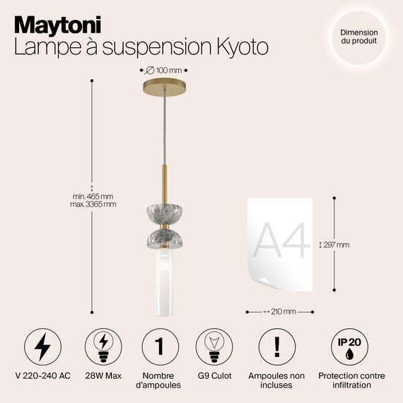Подвесной светильник Maytoni MOD178PL-01GR, изображение 10