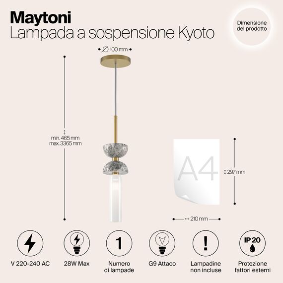 Подвесной светильник Maytoni MOD178PL-01GR, изображение 9