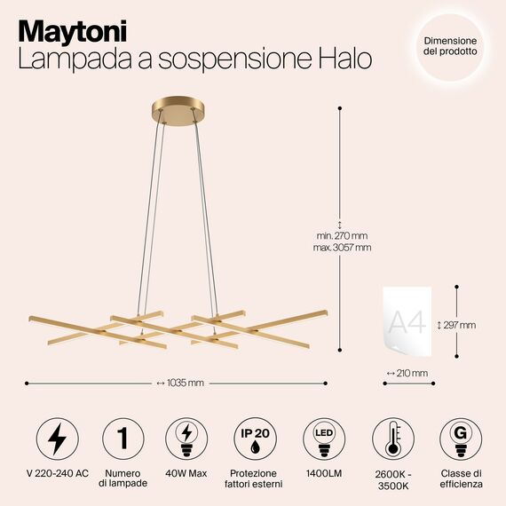 Подвесной светильник Maytoni MOD244PL-L50BSK, изображение 5