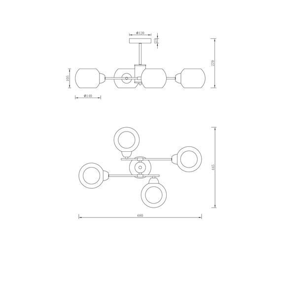 Люстра Freya FR5155PL-04B, изображение 3