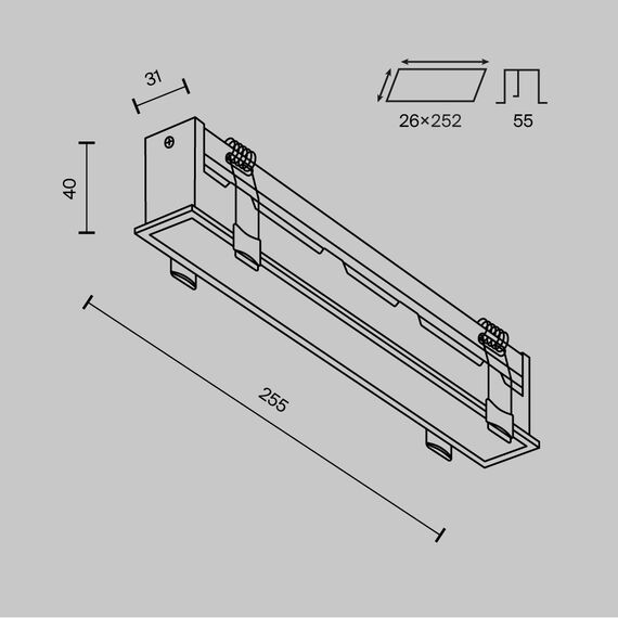 Встраиваемый светильник Technical DL066-20W3-6K-W, изображение 8