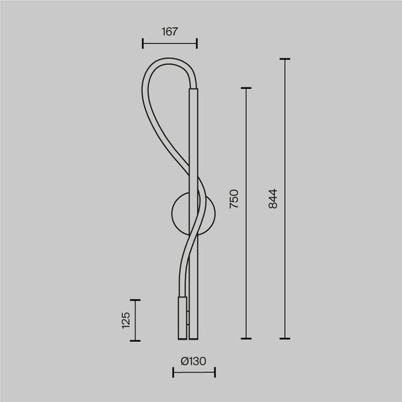 Настенный светильник (бра) Maytoni MOD146WL-L12B3K, изображение 4