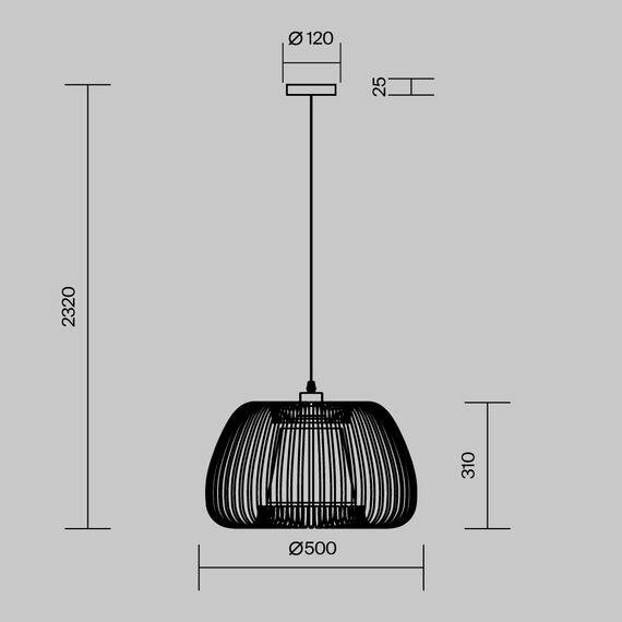 Подвесной светильник Maytoni MOD409PL-01B, изображение 5