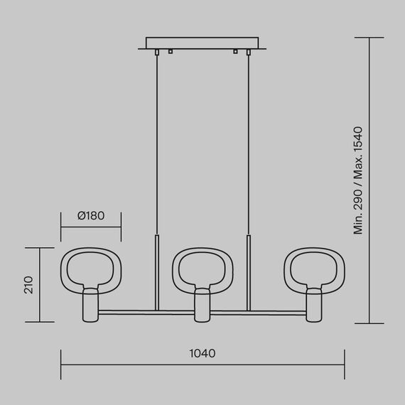 Подвесной светильник Maytoni MOD411PL-03G, изображение 11