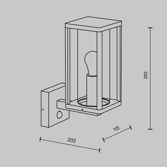 Настенный светильник (бра) Outdoor O452WL-01GFSR, изображение 14