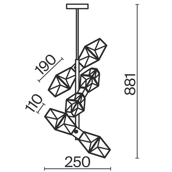 Подвесной светильник Maytoni MOD325PL-06G1, изображение 2