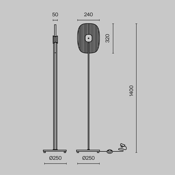 Напольный светильник (торшер) Maytoni MOD152FL-L1BK, изображение 5