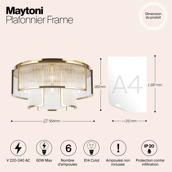 Потолочный светильник Maytoni MOD174CL-06G, изображение 6