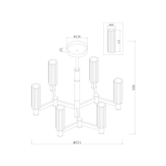 Люстра Freya FR5167PL-06BS, изображение 5