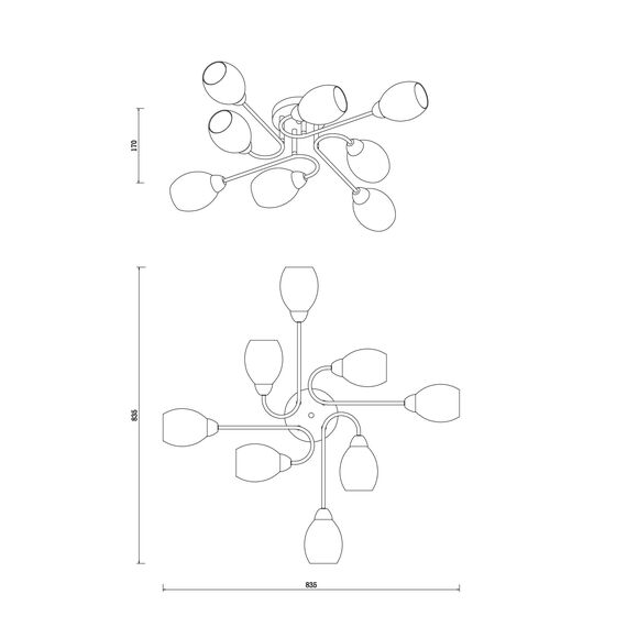Потолочный светильник Freya FR5240CL-08B, изображение 8