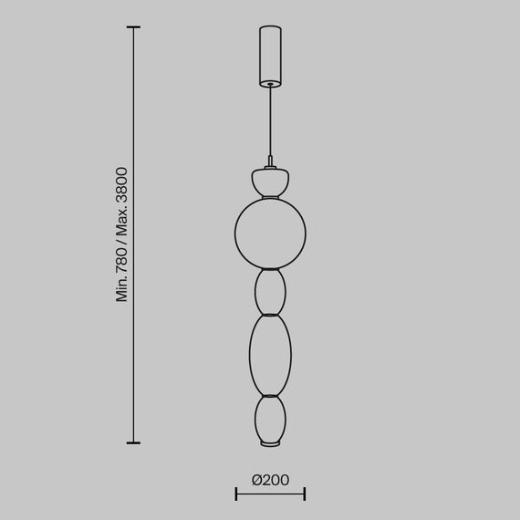 Подвесной светильник Maytoni MOD297PL-L17BS3K, изображение 13