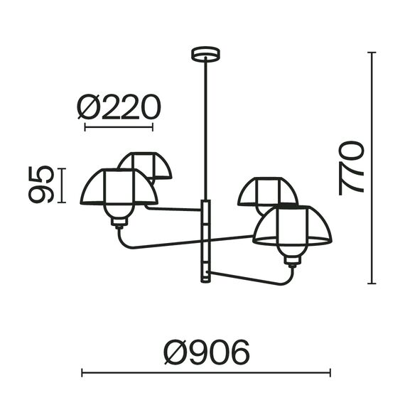 Подвесной светильник Maytoni MOD177PL-04B, изображение 4