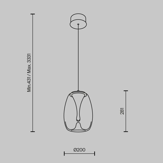 Подвесной светильник Maytoni MOD282PL-L8G3K, изображение 12