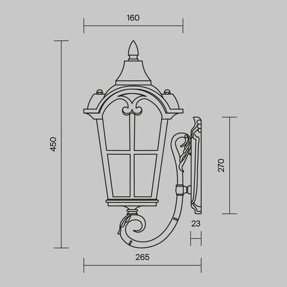 Настенный светильник (бра) Outdoor O413WL-01BZ1, изображение 8