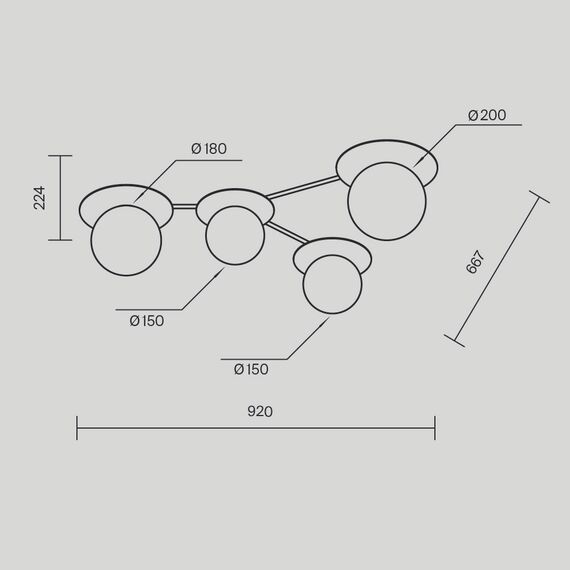 Потолочный светильник Maytoni MOD291CL-04BS, изображение 10