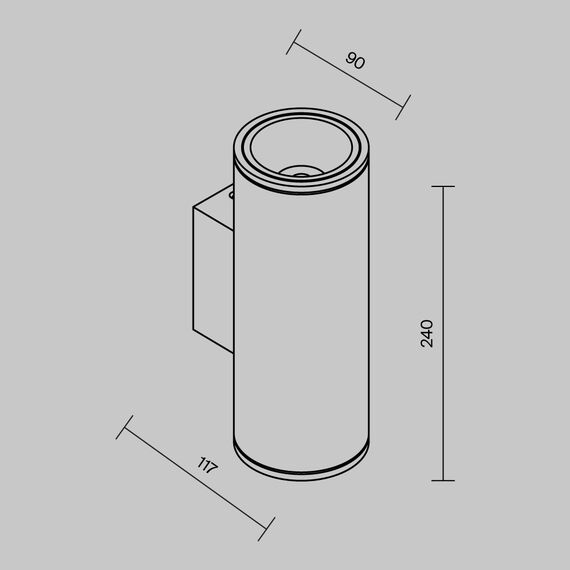 Настенный светильник (бра) Outdoor O303WL-L24GF3K, изображение 3