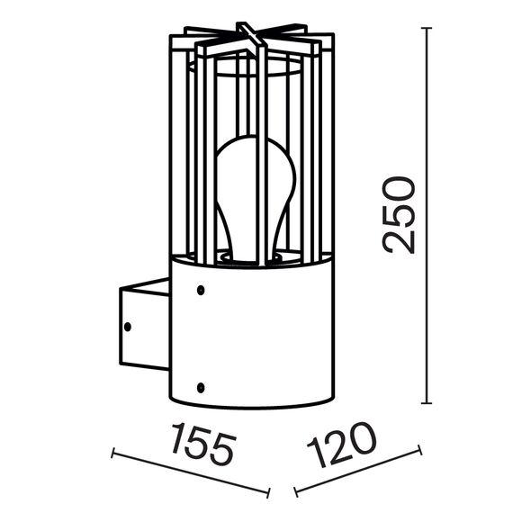 Настенный светильник (бра) Outdoor O453WL-01GF, изображение 2