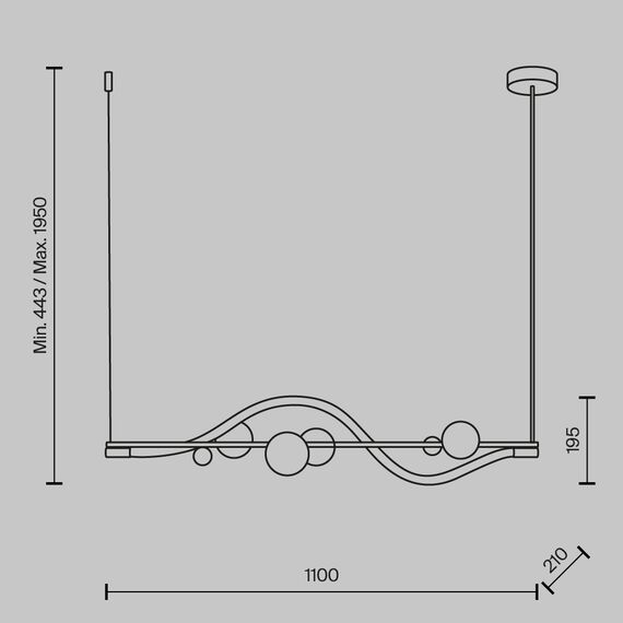 Подвесной светильник Maytoni MOD289PL-L13BS3K, изображение 8