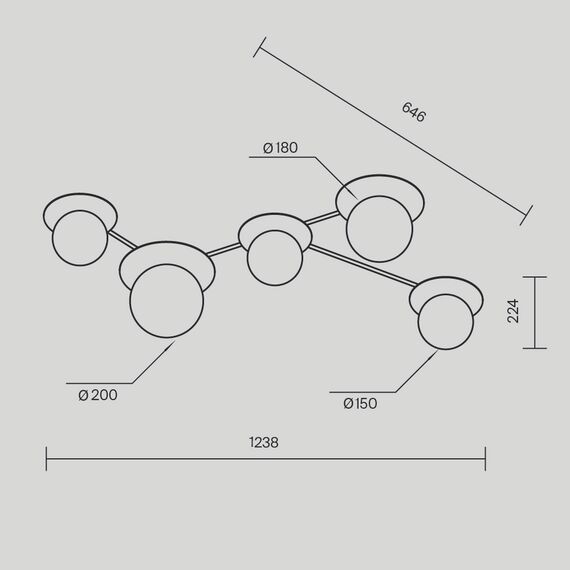 Потолочный светильник Maytoni MOD291CL-05BS, изображение 12