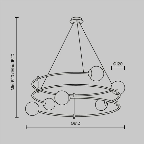 Подвесной светильник Maytoni MOD317PL-06B, изображение 2