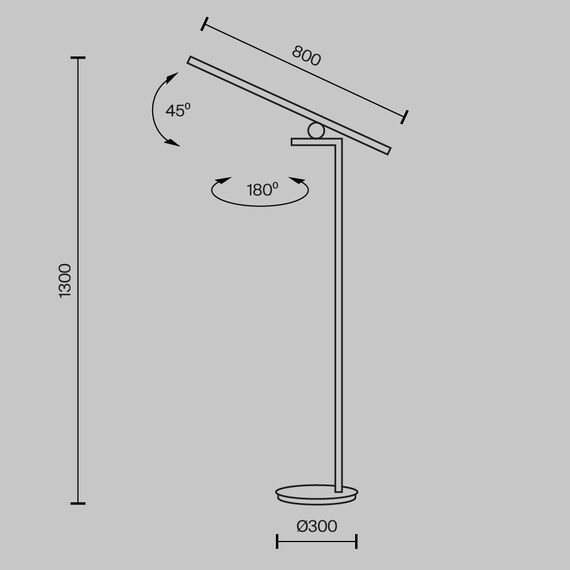 Напольный светильник (торшер) Maytoni MOD363FL-L14B3K, изображение 14