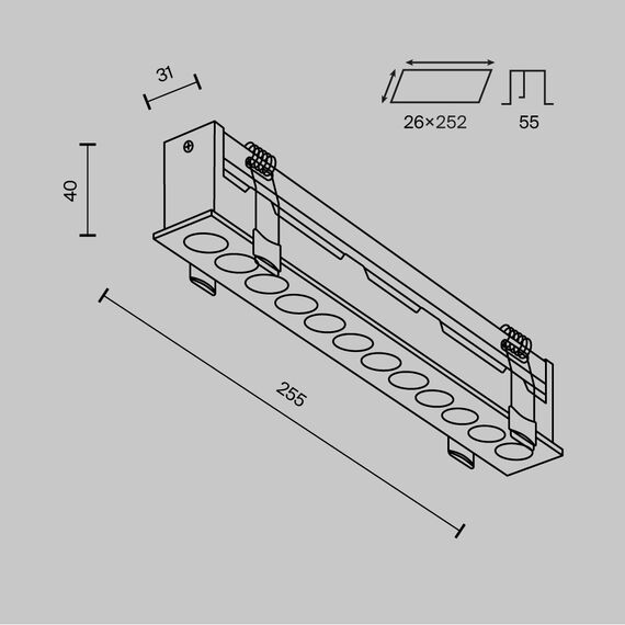 Встраиваемый светильник Technical DL065-20W3-6K-B, изображение 8
