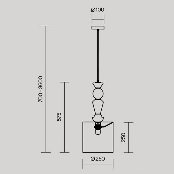 Подвесной светильник Maytoni MOD298PL-01W2, изображение 2
