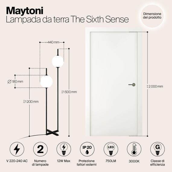Напольный светильник (торшер) Maytoni Z020FL-L12BK, изображение 3