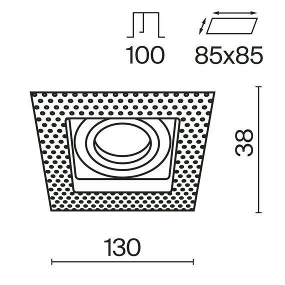 Встраиваемый светильник Technical DL003-01-W, изображение 2