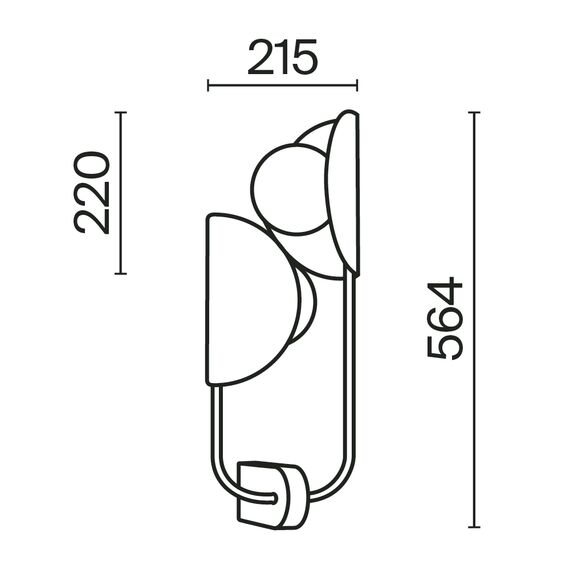 Настенный светильник (бра) Maytoni MOD164WL-02BS1, изображение 2