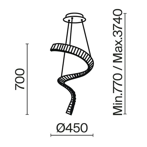 Подвесной светильник Maytoni P097PL-L48BS3K, изображение 10
