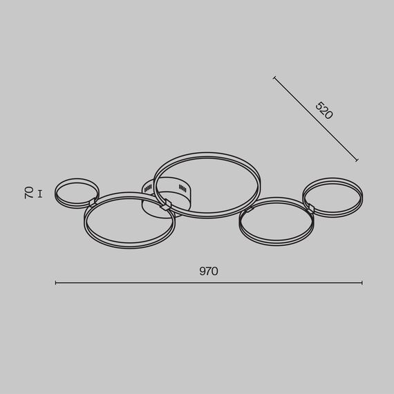 Потолочный светильник Maytoni MOD448CL-L40WK, изображение 2