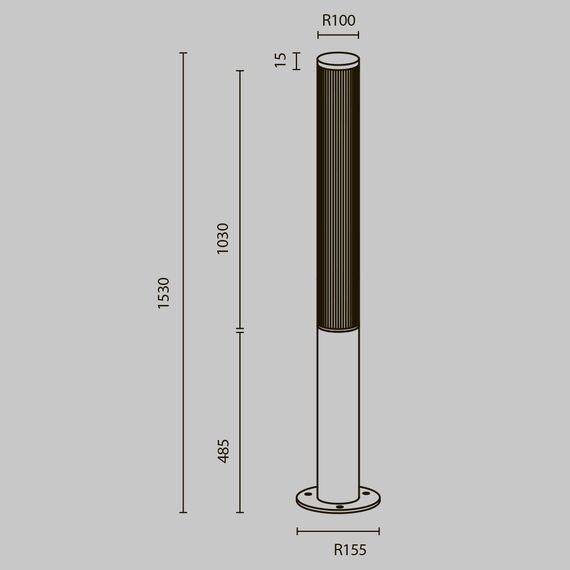 Садово-парковый светильник Outdoor O467FL-L70B3K, изображение 10