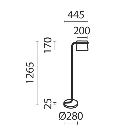 Напольный светильник (торшер) Maytoni MOD170FL-L8BS3K, изображение 2